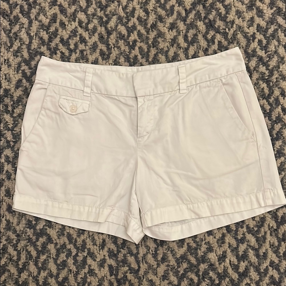 LOFT White Cargo Shorts Casual Cotton Blend